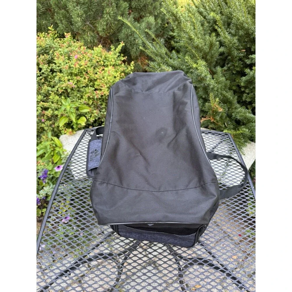 Adidas Gray & Black Signature Logo & Crossbody Strap Defender Duffel Bag Size L